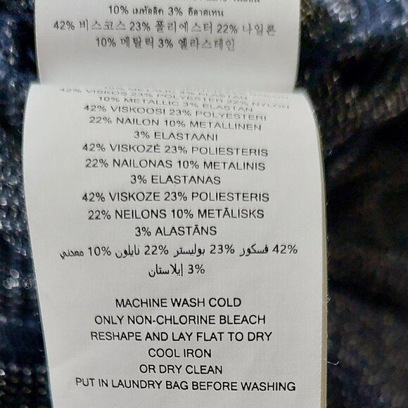 Michael Kors Sparkle Cold Shoulder Ruffle Top Women's Size S - Picture 9 of 12